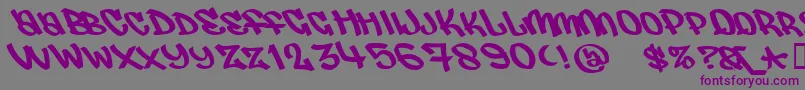 Judas Font – Purple Fonts on Gray Background