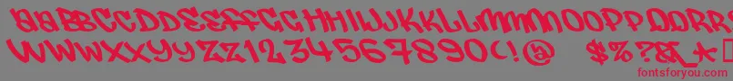 Judas Font – Red Fonts on Gray Background