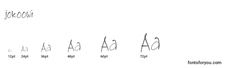 Jokoowi Font Sizes