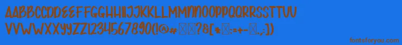 JOKOWIPRABOWO Font – Brown Fonts on Blue Background