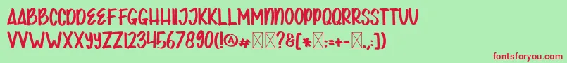 JOKOWIPRABOWO Font – Red Fonts on Green Background