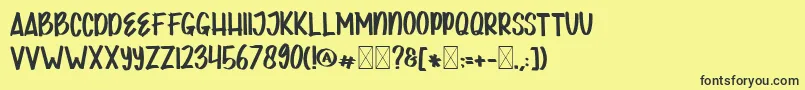 JOKOWIPRABOWO Font – Black Fonts on Yellow Background