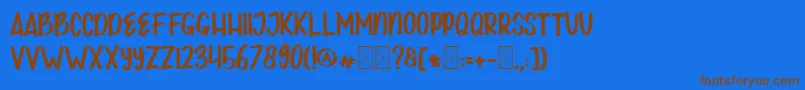 JOKOWIPRABOWO Font – Brown Fonts on Blue Background