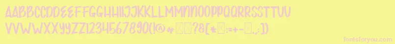 JOKOWIPRABOWO Font – Pink Fonts on Yellow Background