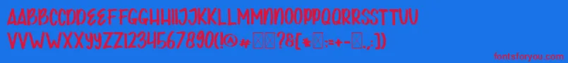 JOKOWIPRABOWO Font – Red Fonts on Blue Background