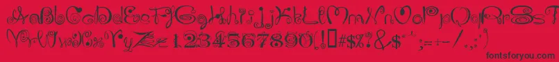JOLIS    Font – Black Fonts on Red Background