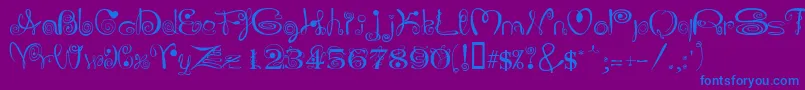 JOLIS    Font – Blue Fonts on Purple Background