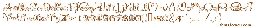 Шрифт JOLIS    – коричневые шрифты на белом фоне