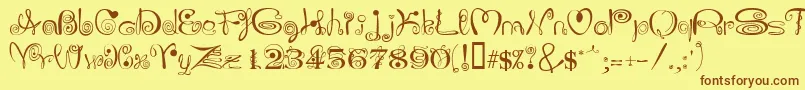 JOLIS    Font – Brown Fonts on Yellow Background