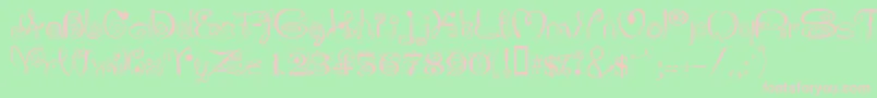 JOLIS    Font – Pink Fonts on Green Background