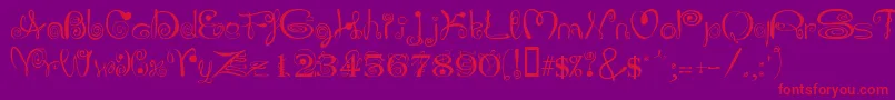 JOLIS    Font – Red Fonts on Purple Background