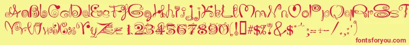 JOLIS    Font – Red Fonts on Yellow Background