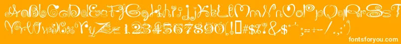 JOLIS    Font – White Fonts on Orange Background