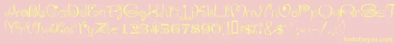 JOLIS    Font – Yellow Fonts on Pink Background