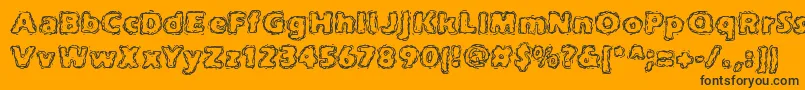Шрифт joltcaff – чёрные шрифты на оранжевом фоне