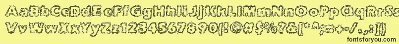 joltcaff-fontti – mustat fontit keltaisella taustalla