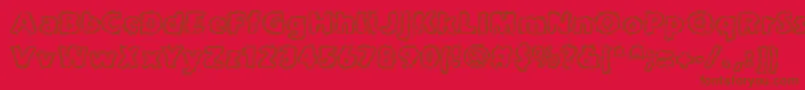 フォントjoltcaff – 赤い背景に茶色の文字