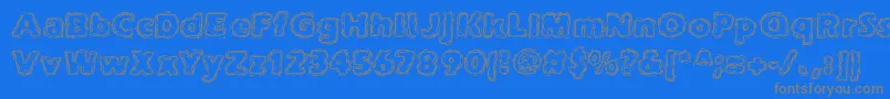 joltcaff-fontti – harmaat kirjasimet sinisellä taustalla