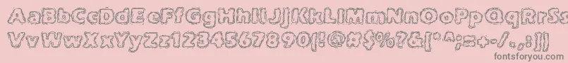 joltcaff-Schriftart – Graue Schriften auf rosa Hintergrund