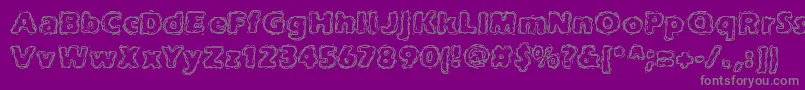 joltcaff-Schriftart – Graue Schriften auf violettem Hintergrund