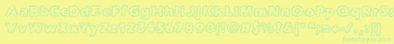 joltcaff Font – Green Fonts on Yellow Background