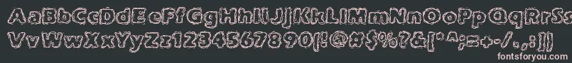 joltcaff-Schriftart – Rosa Schriften auf schwarzem Hintergrund