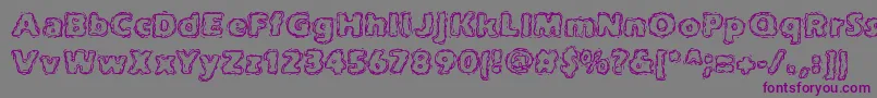 joltcaff-fontti – violetit fontit harmaalla taustalla