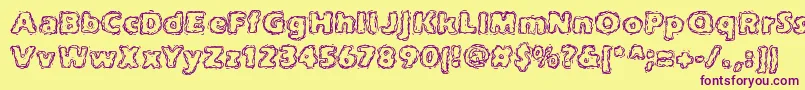 joltcaff Font – Purple Fonts on Yellow Background