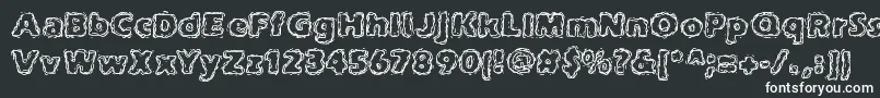 joltcaff-fontti – valkoiset fontit mustalla taustalla