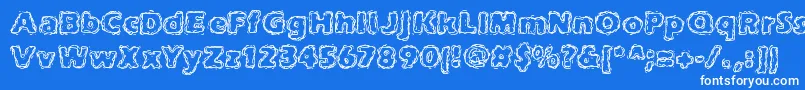フォントjoltcaff – 青い背景に白い文字