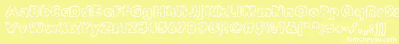 Шрифт joltcaff – белые шрифты на жёлтом фоне