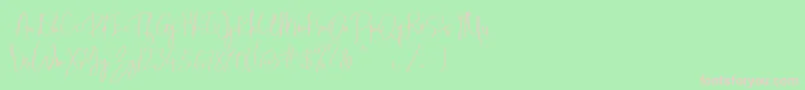 Jonas Beckman Two   Dafont Font – Pink Fonts on Green Background