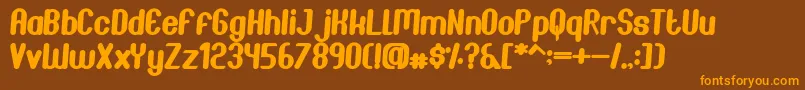 JoscelynnItalic Font – Orange Fonts on Brown Background