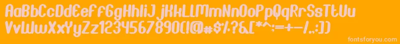 JoscelynnItalic Font – Pink Fonts on Orange Background