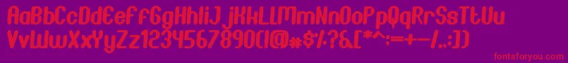 JoscelynnItalic Font – Red Fonts on Purple Background