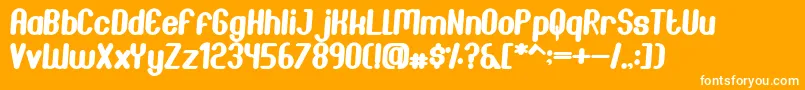 JoscelynnItalic Font – White Fonts on Orange Background