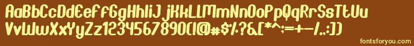 JoscelynnItalic Font – Yellow Fonts on Brown Background