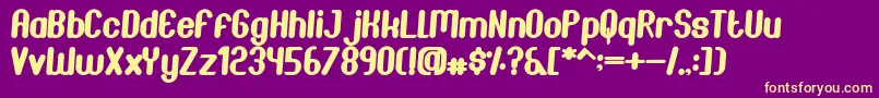 JoscelynnItalic Font – Yellow Fonts on Purple Background