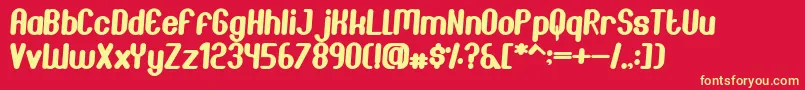 JoscelynnItalic Font – Yellow Fonts on Red Background