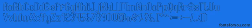 JoscelynnOutline Font – Black Fonts on Blue Background