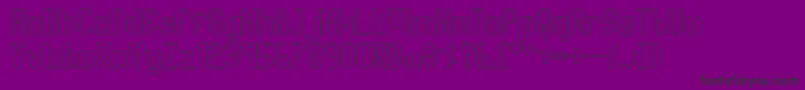 JoscelynnOutline-Schriftart – Schwarze Schriften auf violettem Hintergrund