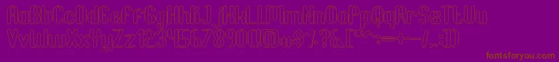 JoscelynnOutline Font – Brown Fonts on Purple Background