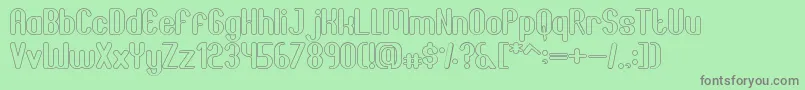 JoscelynnOutline Font – Gray Fonts on Green Background