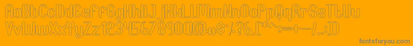 フォントJoscelynnOutline – オレンジの背景に灰色の文字