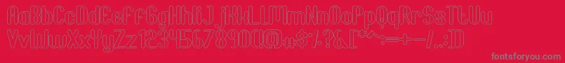 JoscelynnOutline Font – Gray Fonts on Red Background