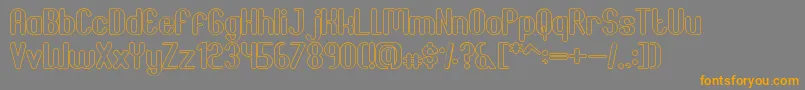 JoscelynnOutline-Schriftart – Orangefarbene Schriften auf grauem Hintergrund