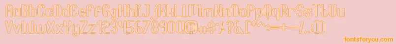 JoscelynnOutline Font – Orange Fonts on Pink Background