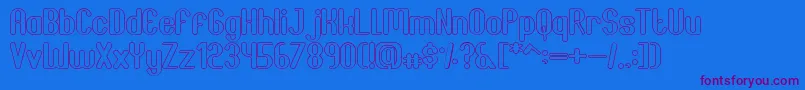 JoscelynnOutline Font – Purple Fonts on Blue Background