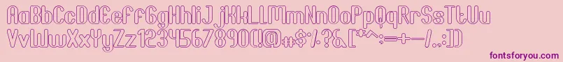 JoscelynnOutline Font – Purple Fonts on Pink Background