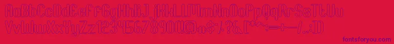 JoscelynnOutline Font – Purple Fonts on Red Background